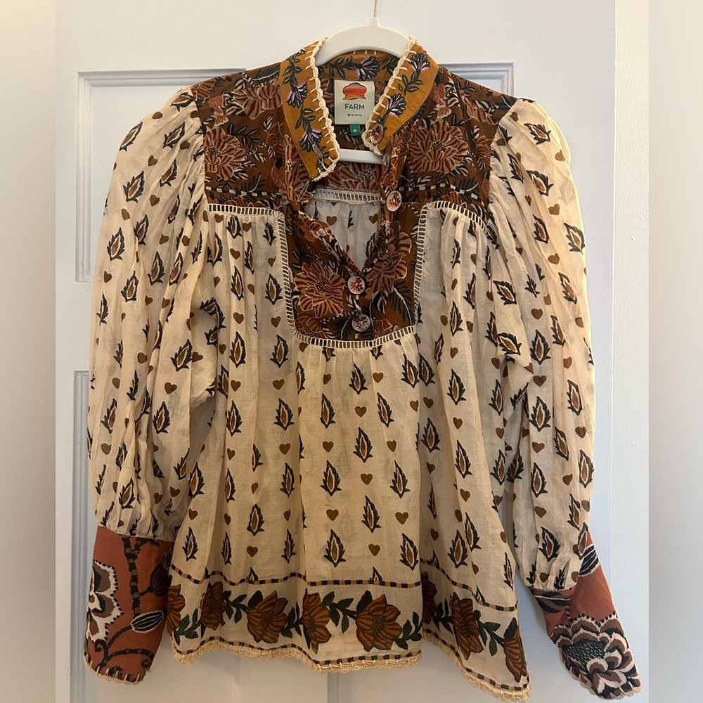 Farm Rio Long Sleeve Boho Top